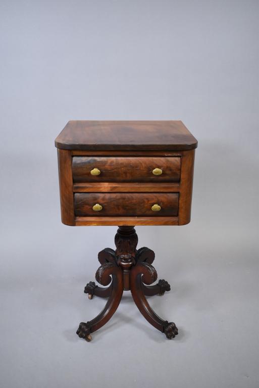 19TH CENTURY WALNUT 2 DRAWER WORK TABLE (1 of 6)