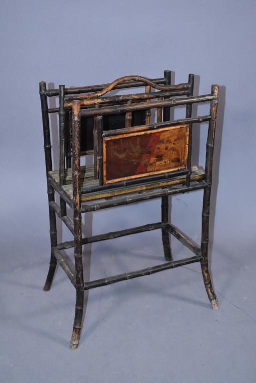 VICTORIAN BAMBOO MAGAZINE STAND (1 of 3)