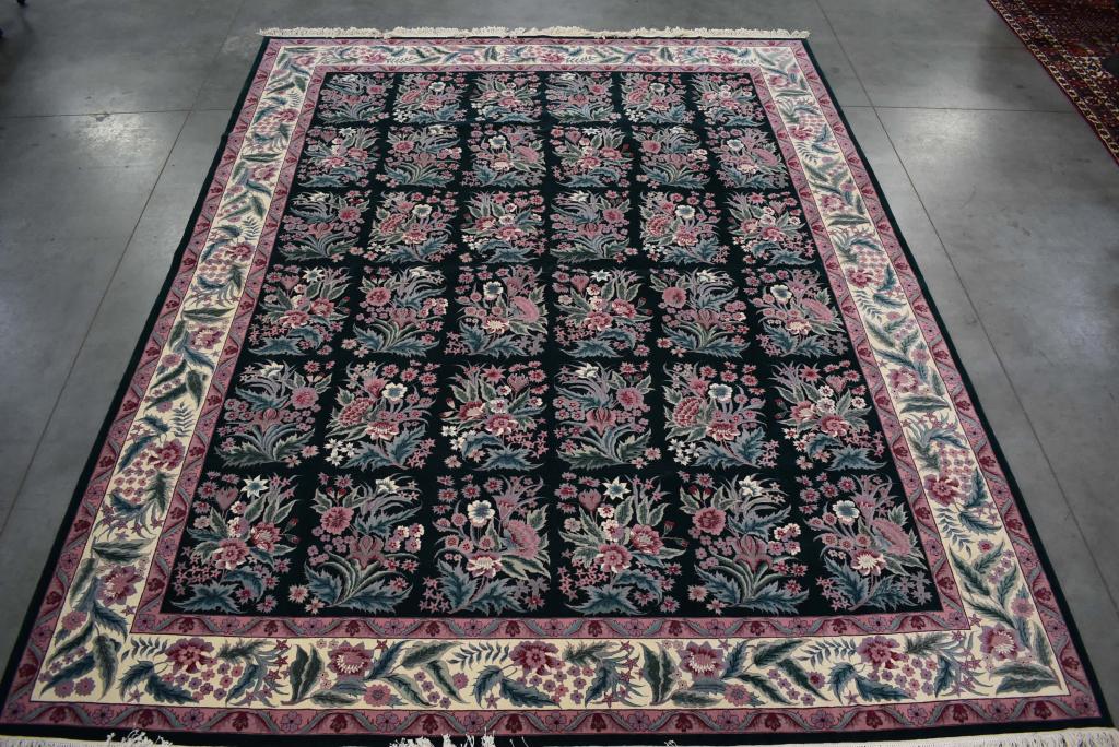 APPROX. 15' X 12' HANDMADE WOOL FLORAL RUG (1 of 4)