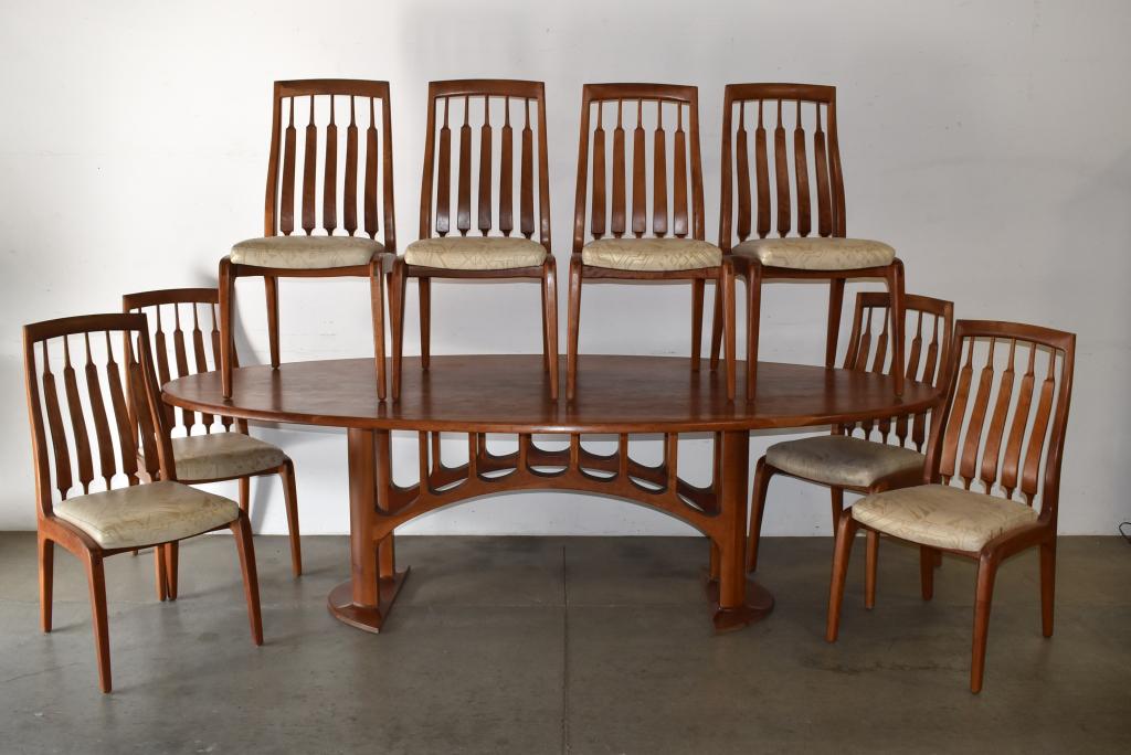 RANDY BADER CHERRYWOOD DINING TABLE W/ 8 CHAIRS (1 of 6)