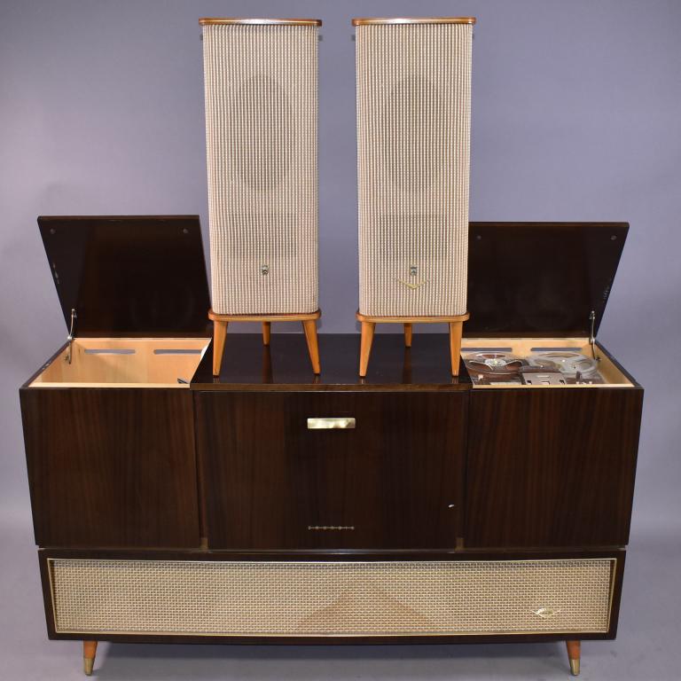 Grundig Majestic Console Stereo Speakers