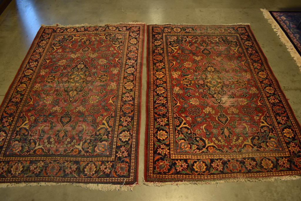 PAIR ANTIQUE HANDMADE PERSIAN RUGS (1 of 7)