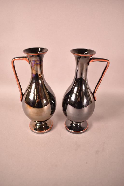 PR. LOETZ TANGO VASES/EWERS: 9" TALL--UNSIGNED--GOOD CONDITION