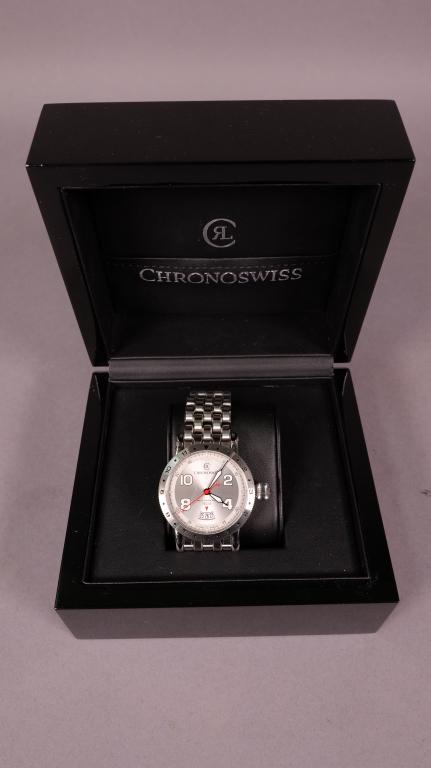 CHRONOSWISS TIMEMASTER 150 MEN'S WATCH: Model CH-2733-WH.S02--Swiss Made Automatic Movement--Stainless Steel--Case Diameter is 41 Millimeter--Very Rare Watch