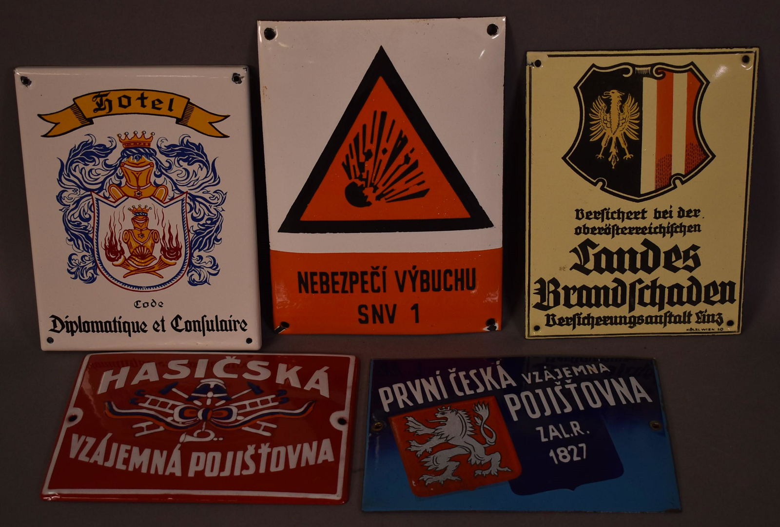 5-Small Foreign Porcelain Signs (1 of 1)