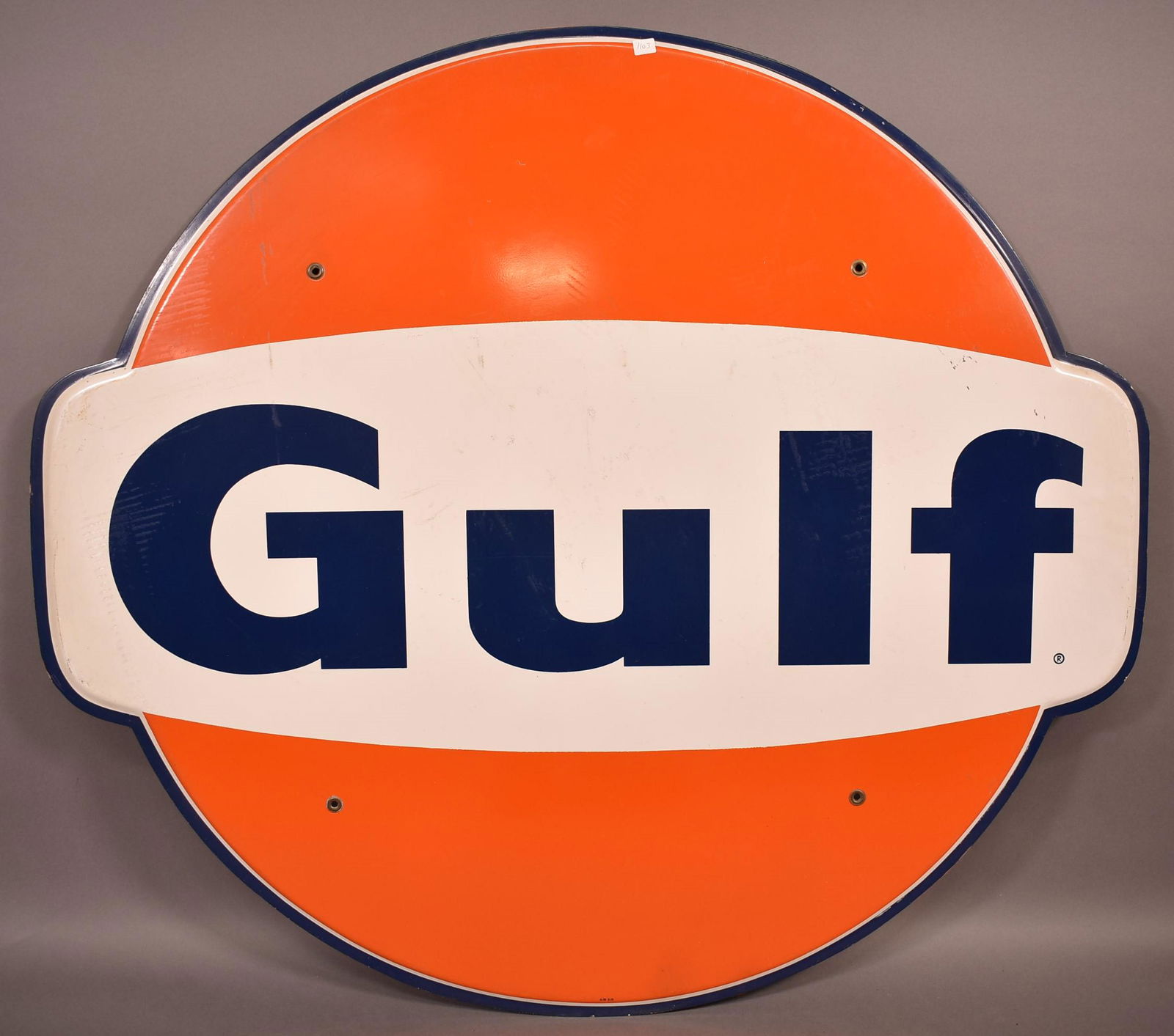 Gulf w/wings Tin Sign (rare size) (1 of 4)