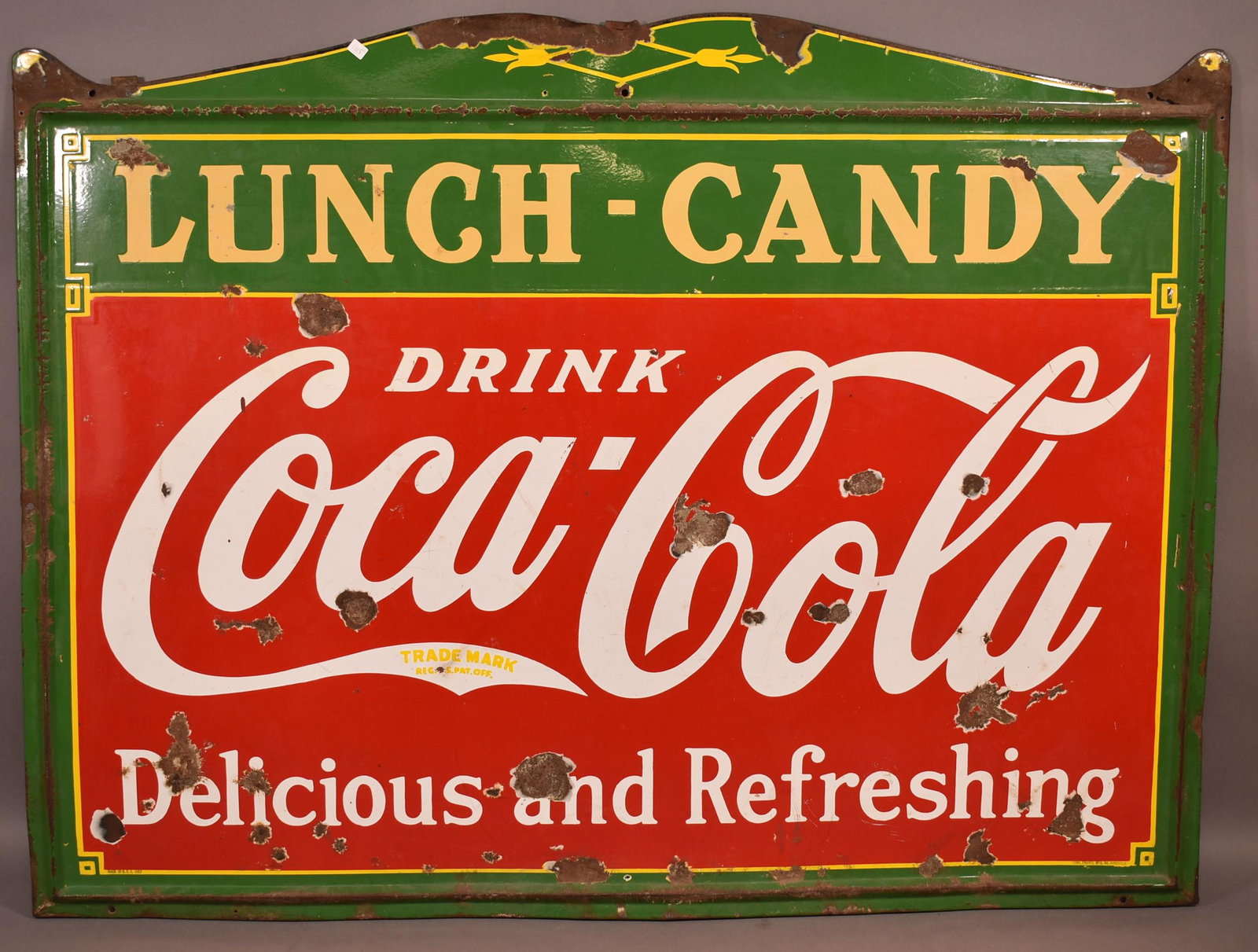Drink Coca-Cola Lunch-Candy Porcelain Sign (1 of 6)