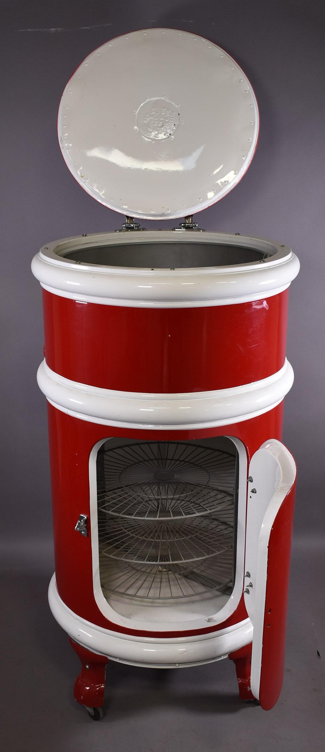 Professionally Restored Metal Ice Box on Wheels, (1 of 4)