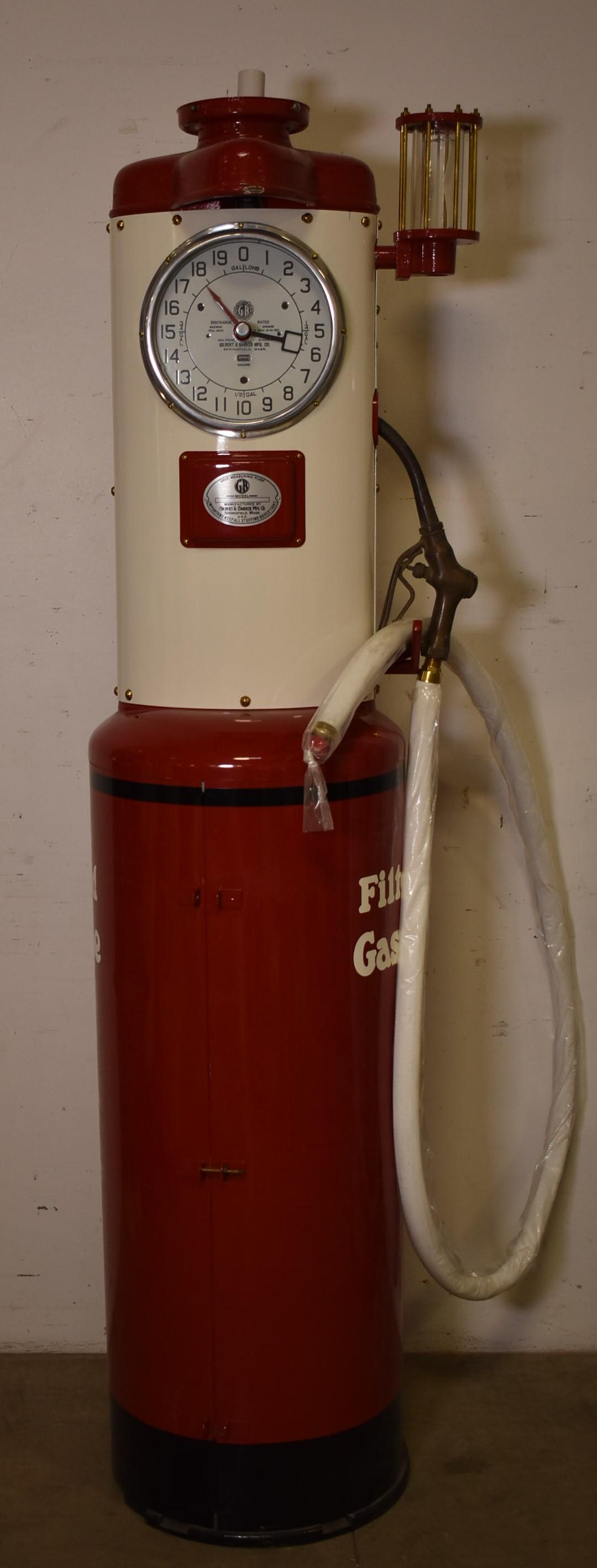 G&B Model #? Clock Face Gas Pump, Restored (1 of 7)