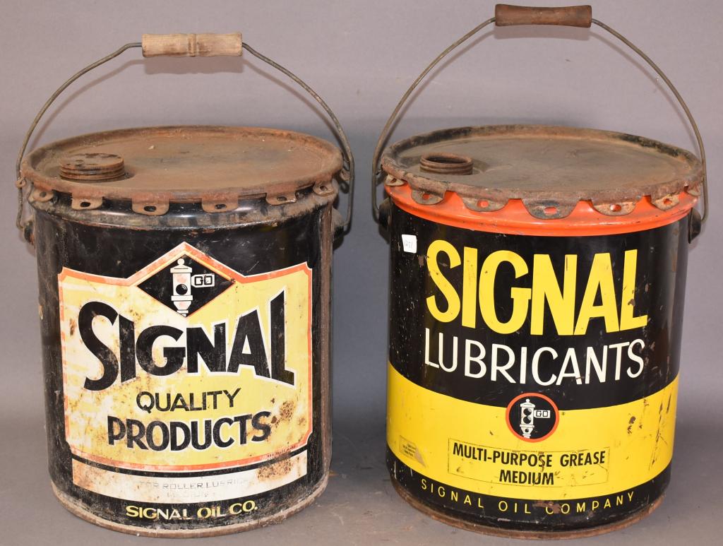 2-Signal Five Gallon Round Metal Buckets (1 of 2)