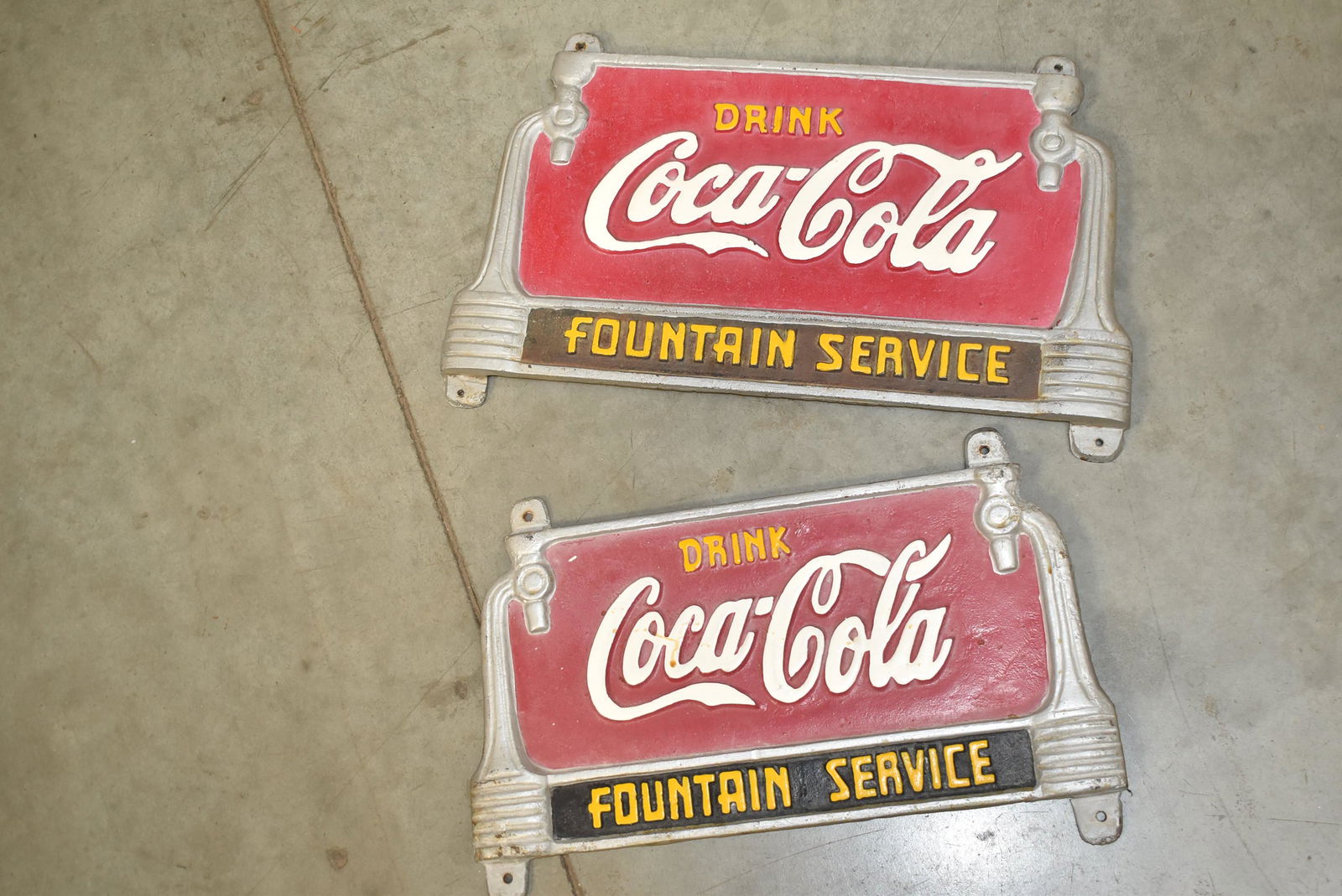 2-Fantasy Cast Iron Coca-Cola Signs (1 of 1)