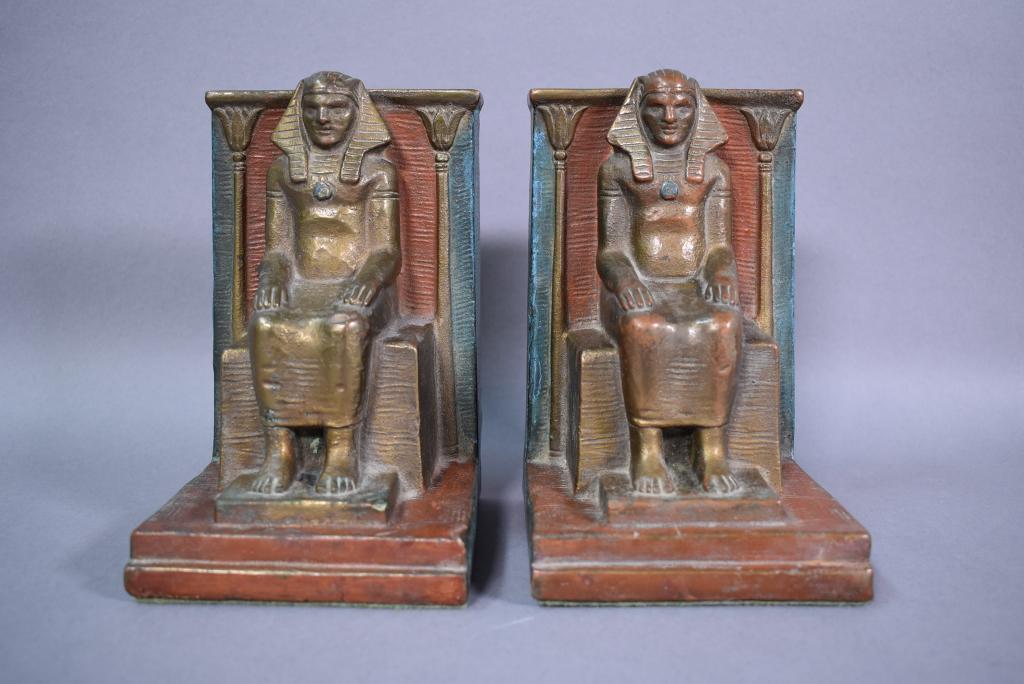 PR. 1920'S EGYPTIAN MOTIF BOOKENDS (1 of 4)