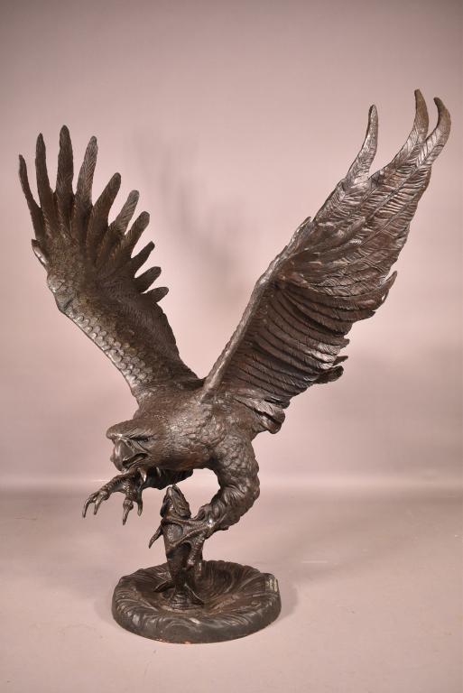 MONUMENTAL BRONZE EAGLE SCULPTURE (1 of 7)