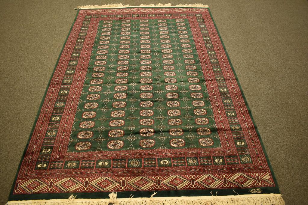 HANDMADE BOKHARA RUG (APPROX. 9' 2" x 6' 3") (1 of 3)