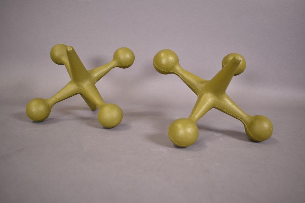 PR GEORGE NELSON IRON JACKS (JAX) BOOKENDS (1 of 3)