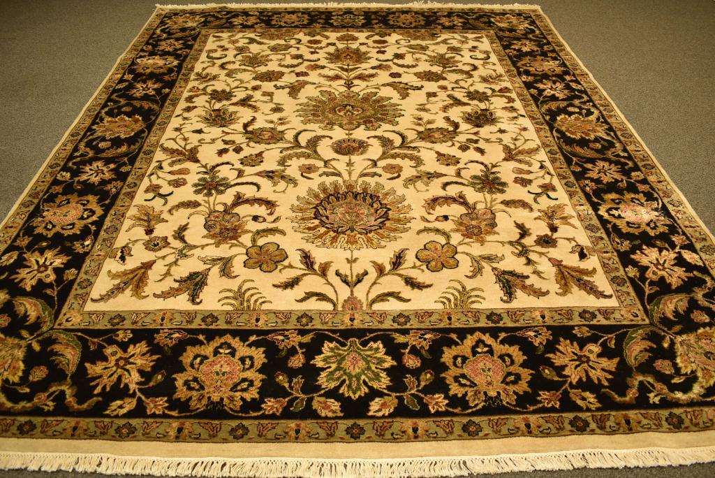 HANDMADE WOOL PERSIAN RUG (APPROX. 8' 0" x 10' 0"): GOOD CLEAN RUG -- VERY GOOD CONDITION