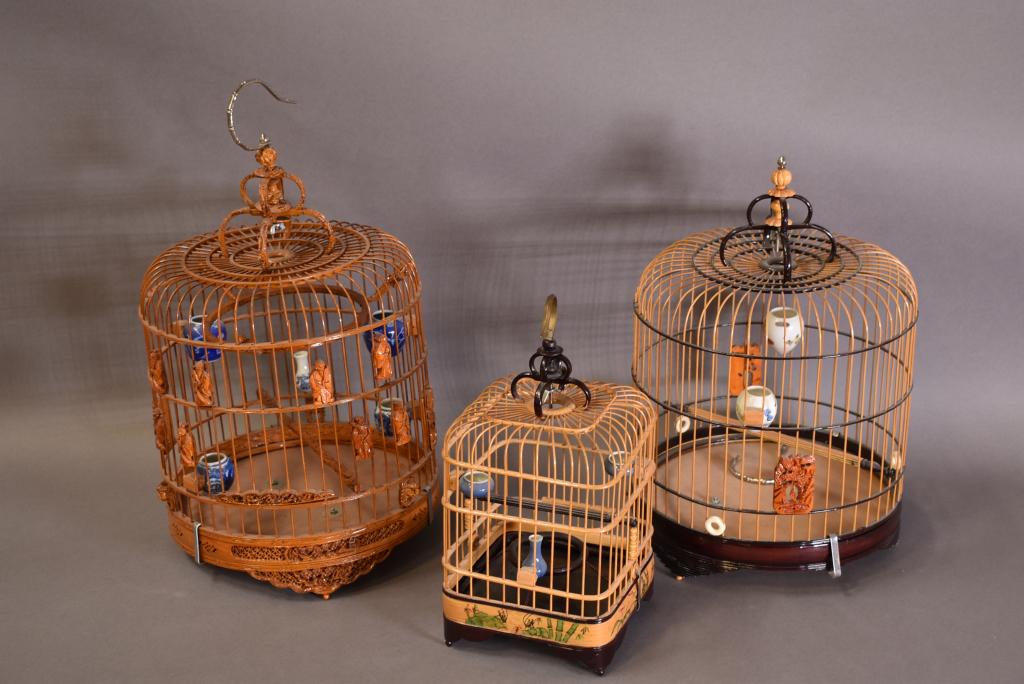 3 MODERN CHINESE BIRD CAGES (1 of 1)