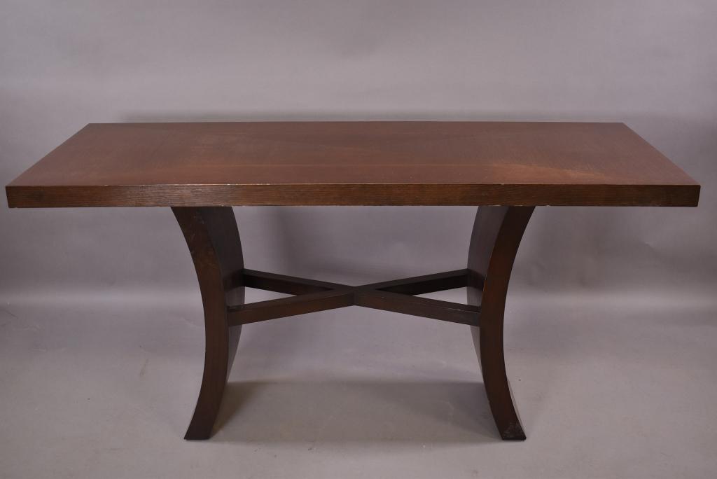 MODERN CONSOLE TABLE: MINOR WEAR TO CORNERS AND EDGES -- OVERALL GOOD CONDITION -- 60" x 24" x 30"
