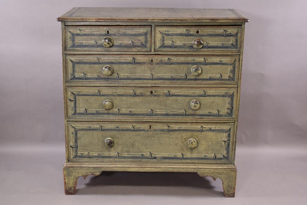 5 DRAWER 19 CENTURY HAND PAINTED CHEST (1 of 4)