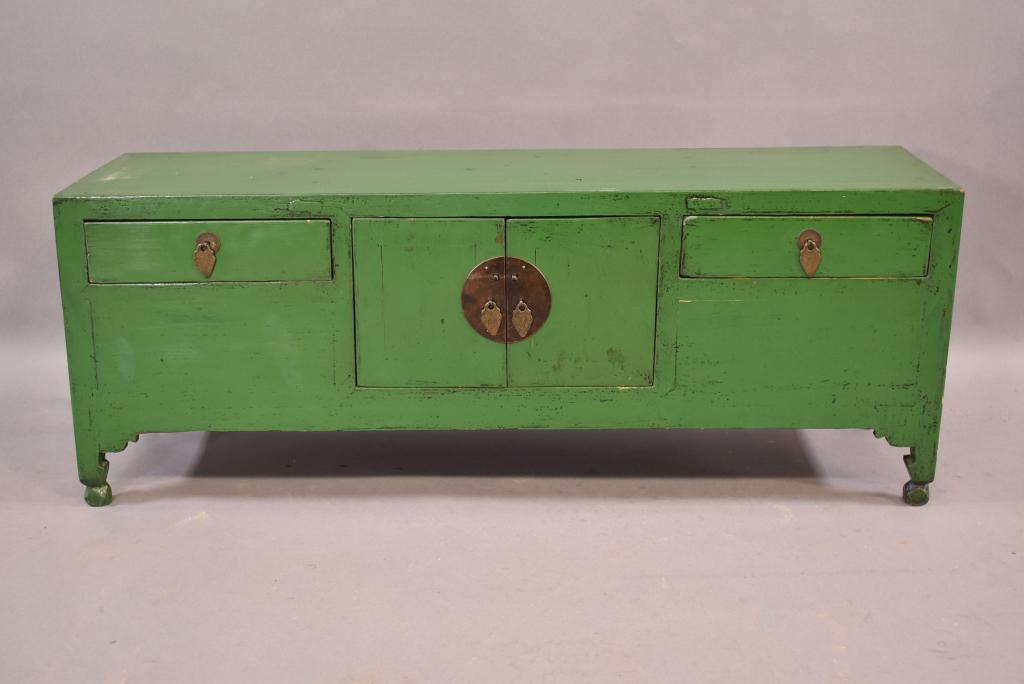 GREEN CHINESE LOW ALTAR STAND (1 of 3)