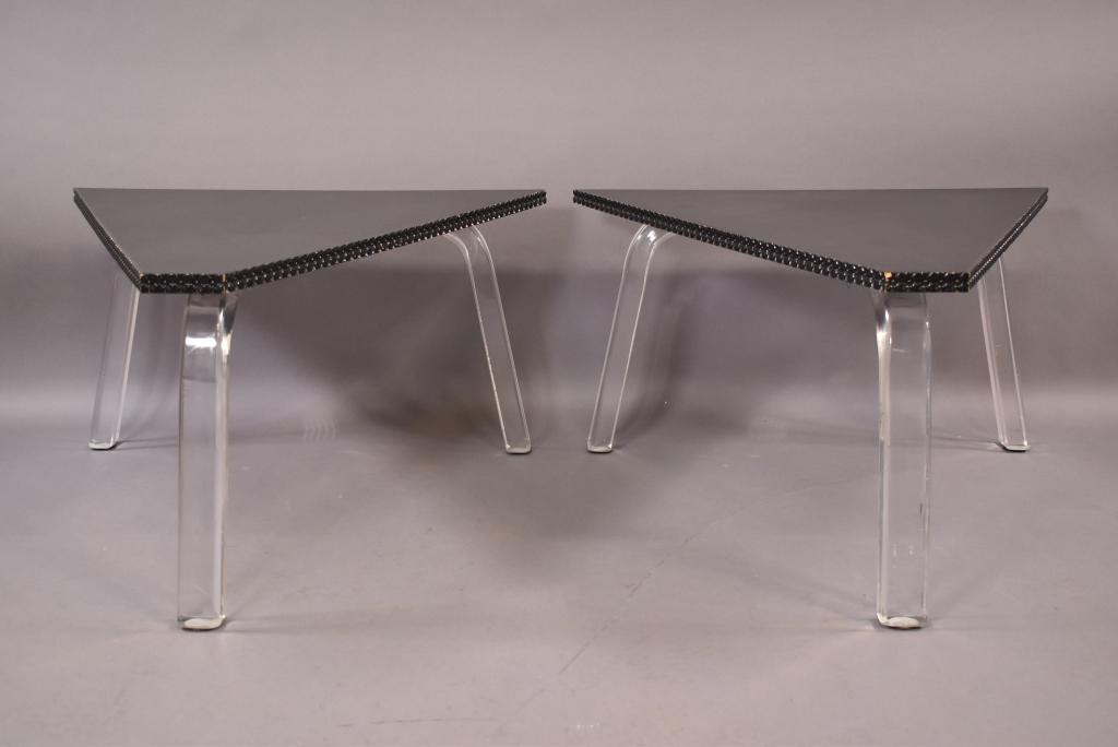 PR OF LUCITE BASE END TABLES (1 of 4)