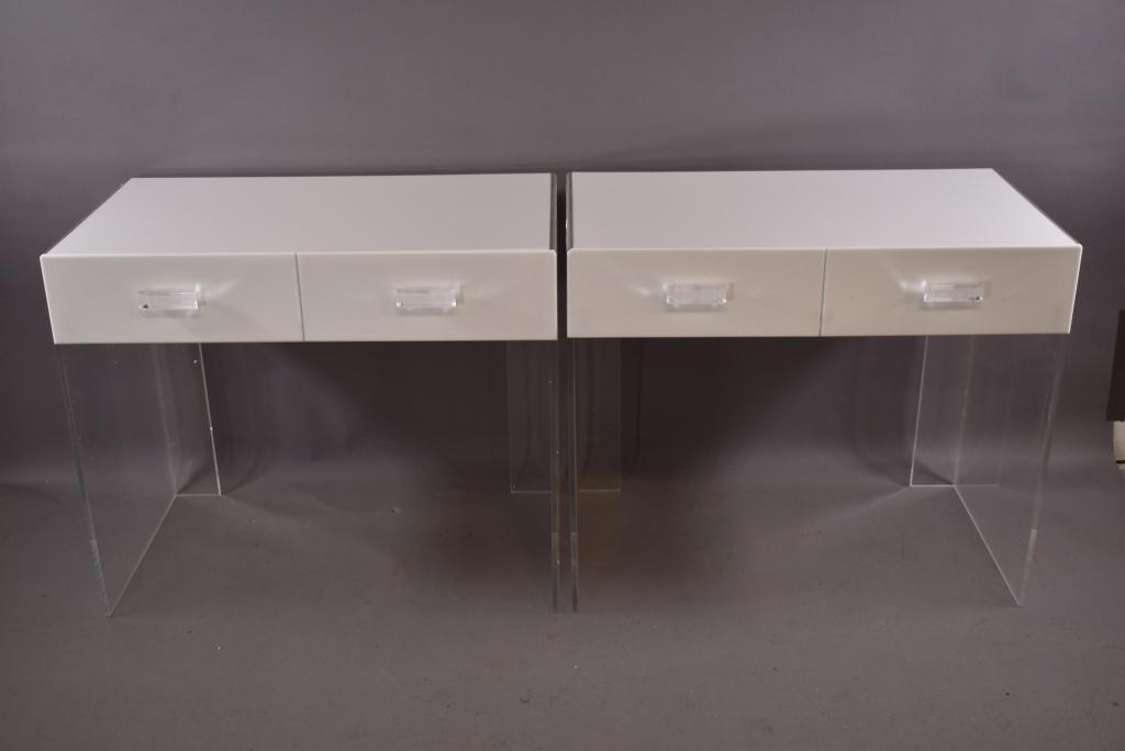 PAIR LUCITE / ACRYLIC VANITIES (1 of 3)