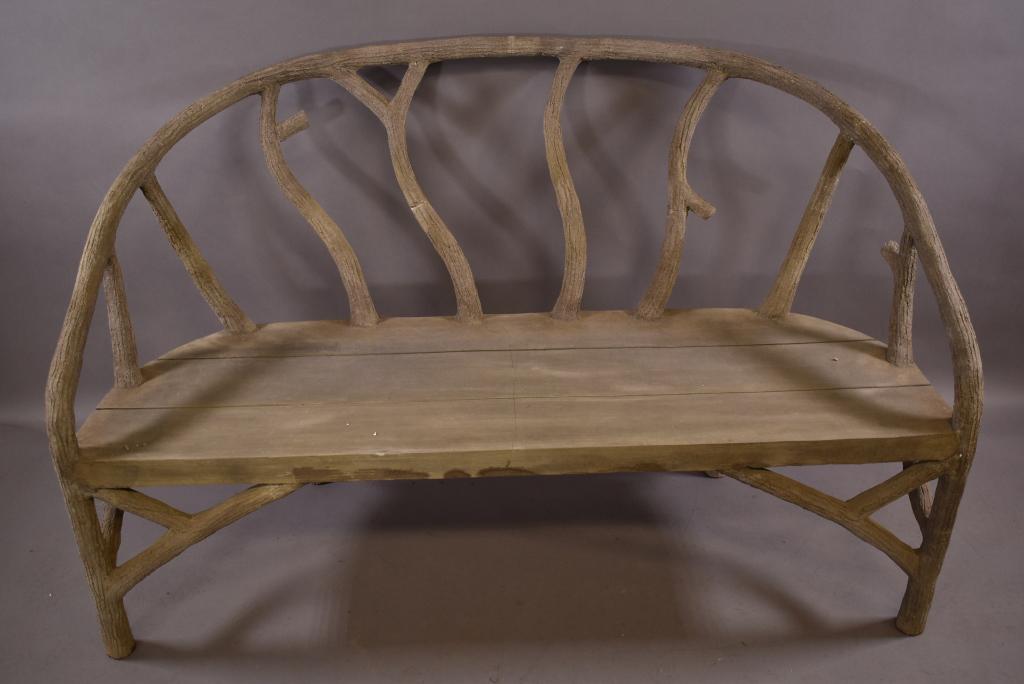 LARGE FAUX BOIS BENCH (1 of 6)