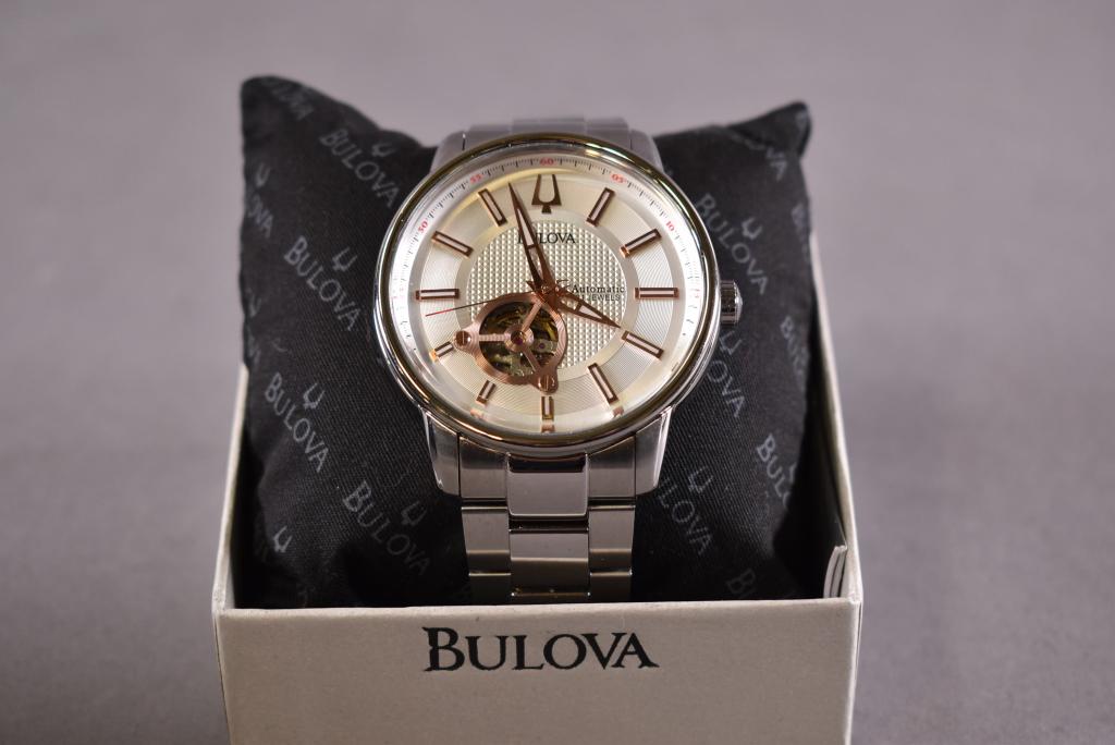 BULOVA MECHANICAL SKELETON S/S BRACELET WATCH (1 of 4)