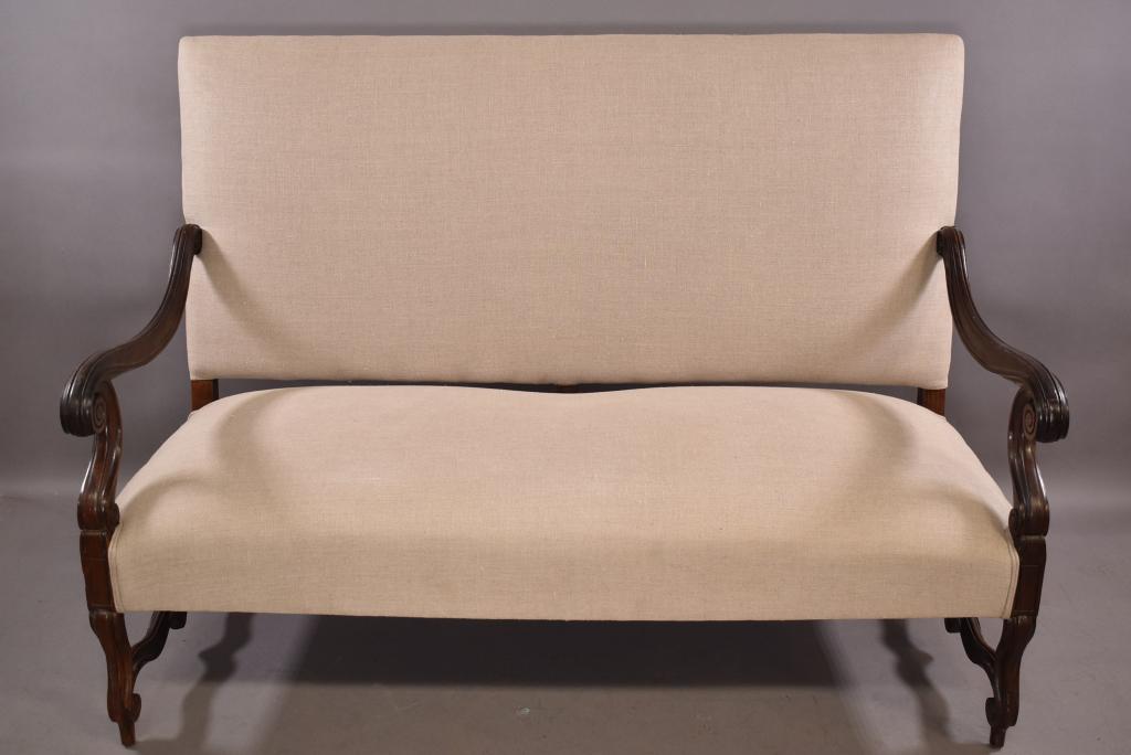 ANTIQUE TALL BACK BENCH (1 of 6)