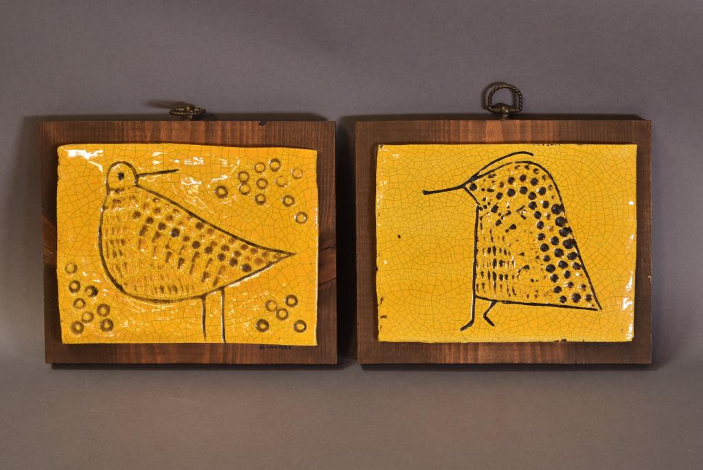 PAIR OF MID CENTURY WALL PLAQUES (1 of 2)