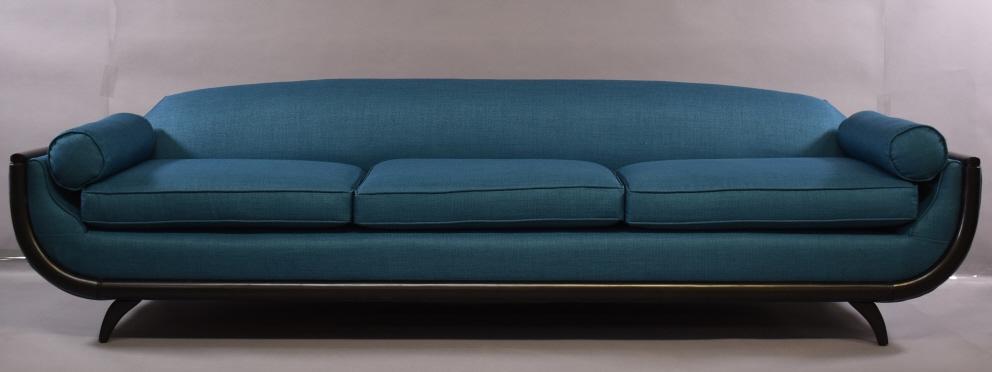 CONTEMPORARY MID CENTURY STYLE GONDOLA SOFA (1 of 3)