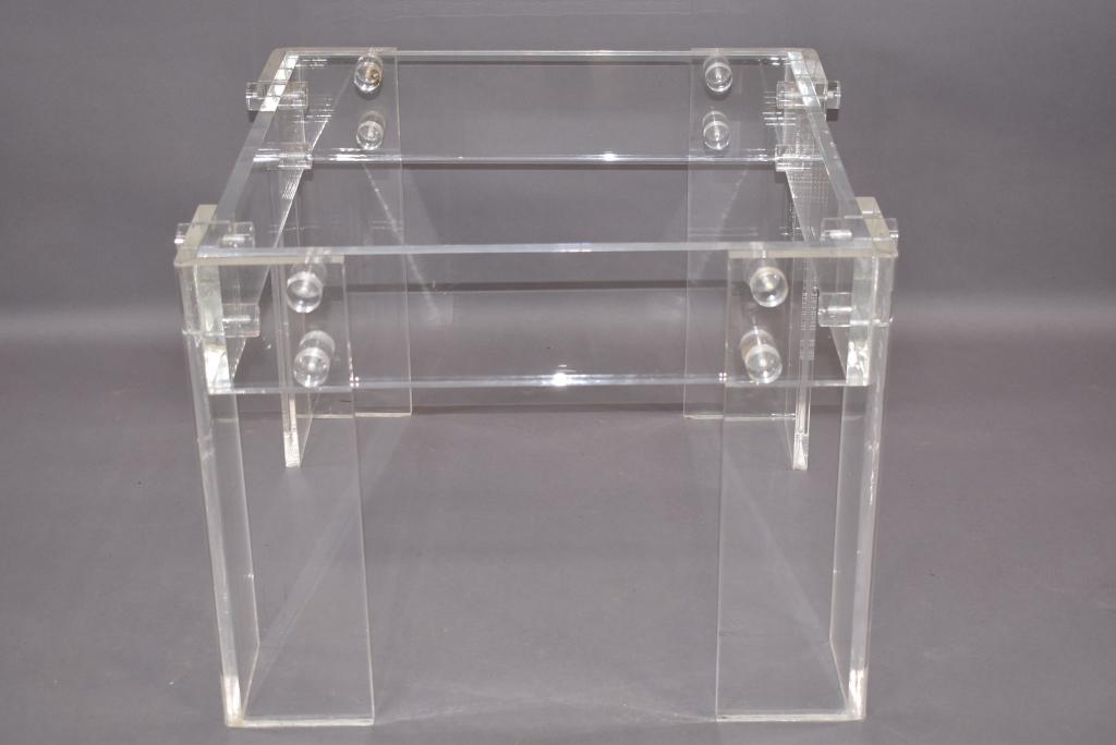 LUCITE TABLE BASE (NO GLASS) (1 of 4)