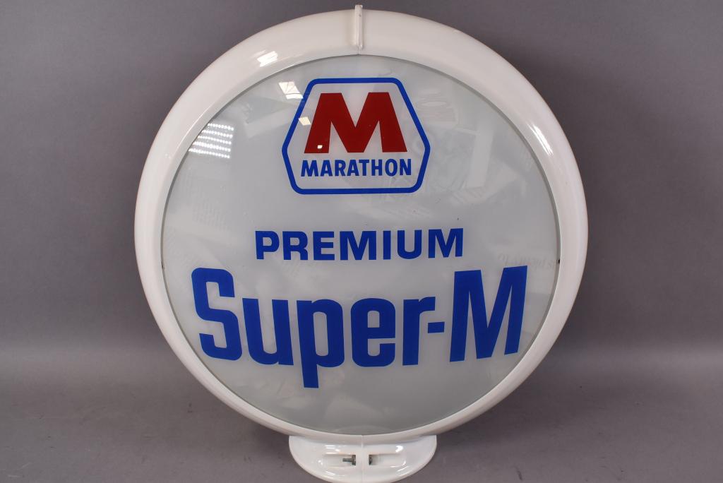 MARATHON SUPREME SUPER M LENSES IN PLASTIC BODY: 16 1/2" x 16". VERY GOOD CONDITION WITH VERY GOOD COLOR. MODERN PLASTIC HOLDER.