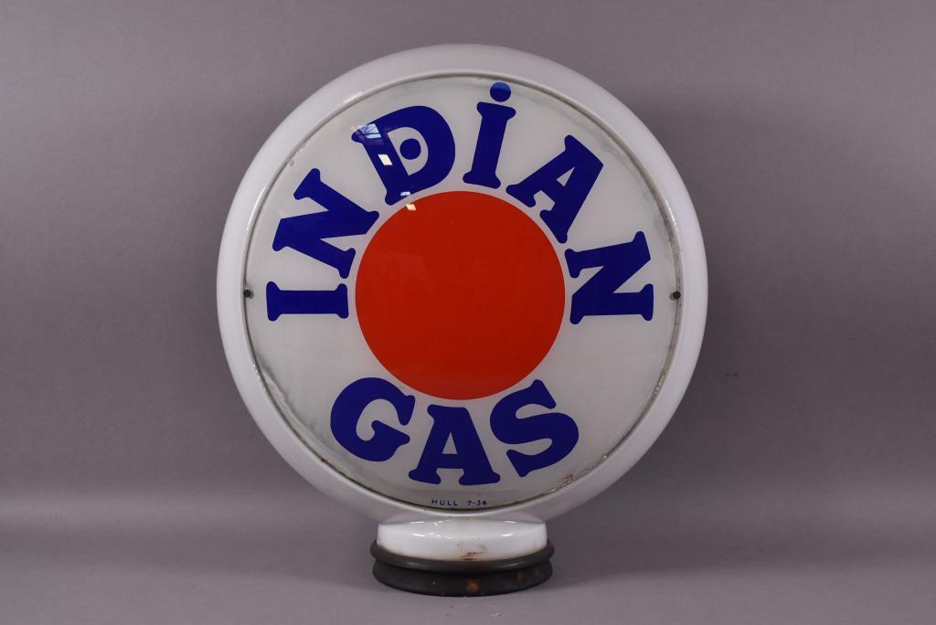 Indian Gas w/ Red Dot Logo 13.5" Globe Lenses (1 of 5)