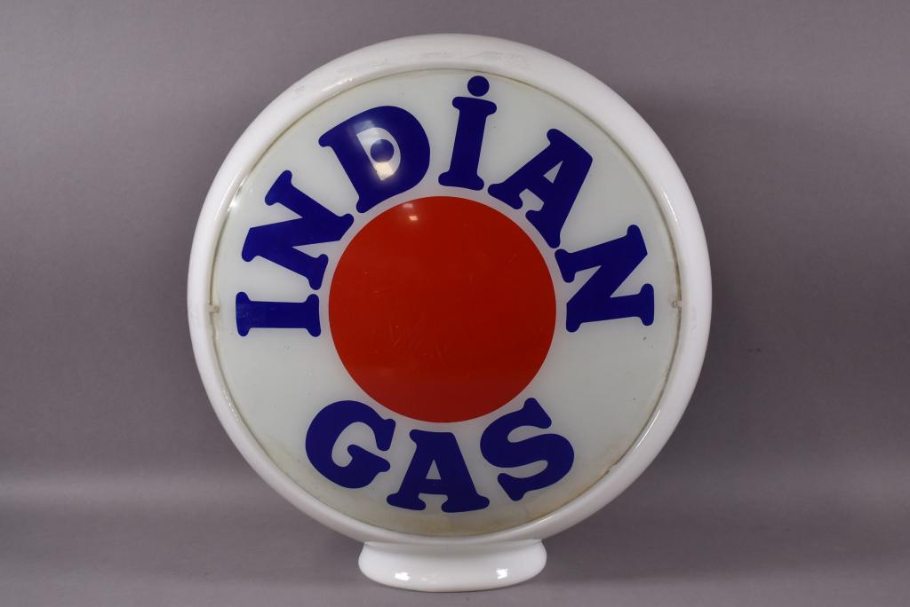 Indian Gas w/Red Dot Logo 13.5" Single Globe Lens (1 of 2)