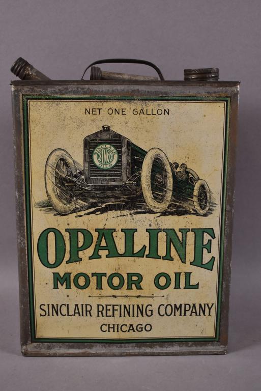 Sinclair Opaline Motor Oil w/ Early Race Car Can (1 of 6)