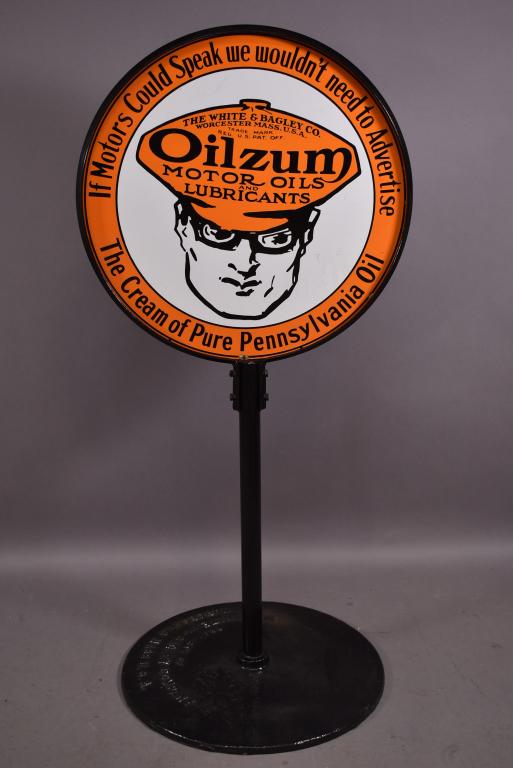 Oilzum Motor Oils & Lubricants Porcelain Sign TAC (1 of 14)