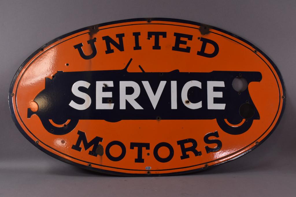 United Motor Service Neon Porcelain Sign (TAC) (1 of 4)