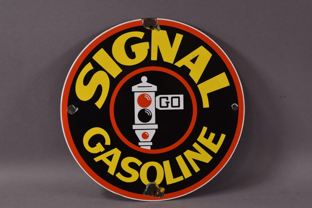 Signal Gasoline w/Red Spotlight Sign (TAC) (1 of 4)