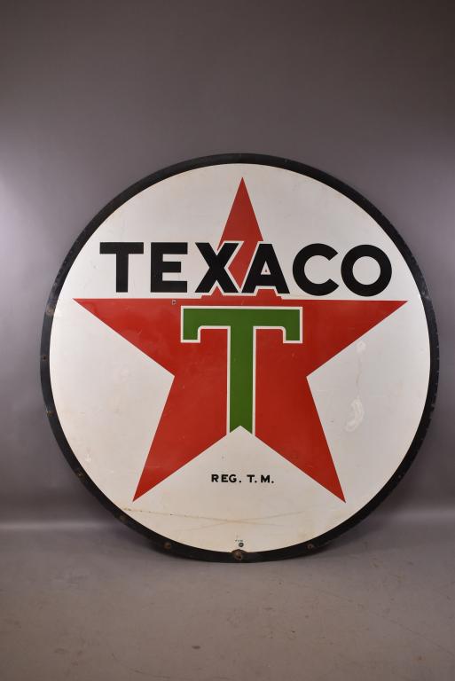Texaco (white-T) Star Logo Porcelain Id Sign (TAC) (1 of 12)