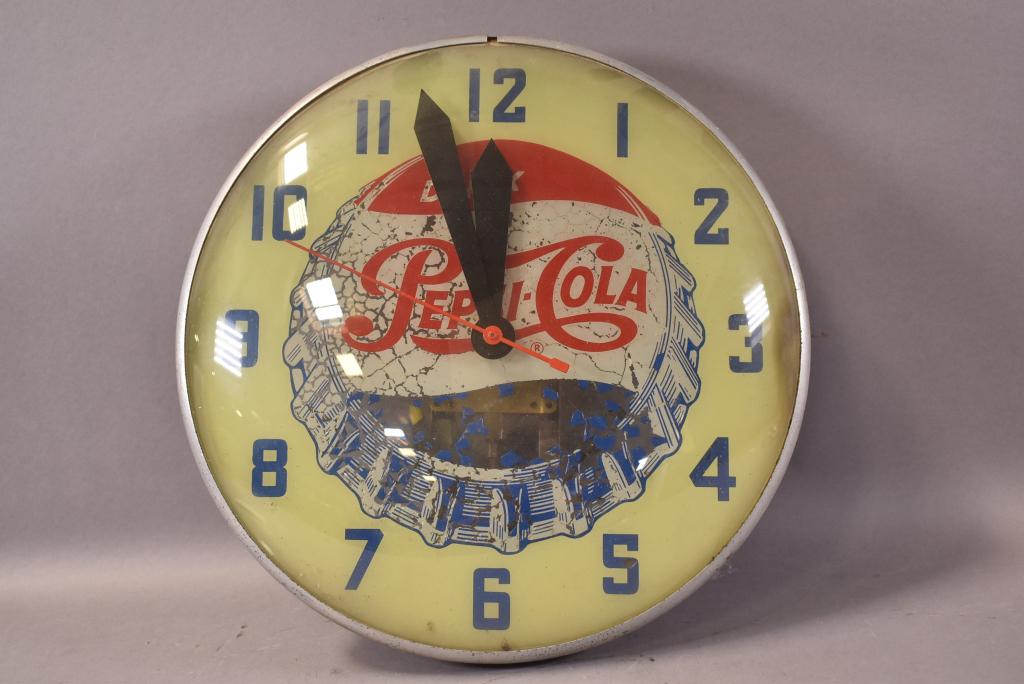 Pepsi-Cola Lighted Pam Clock (1 of 2)