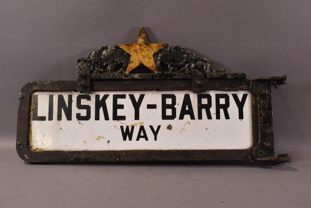 Porcelain Street Sign in Cast Iron Frame (1 of 2)