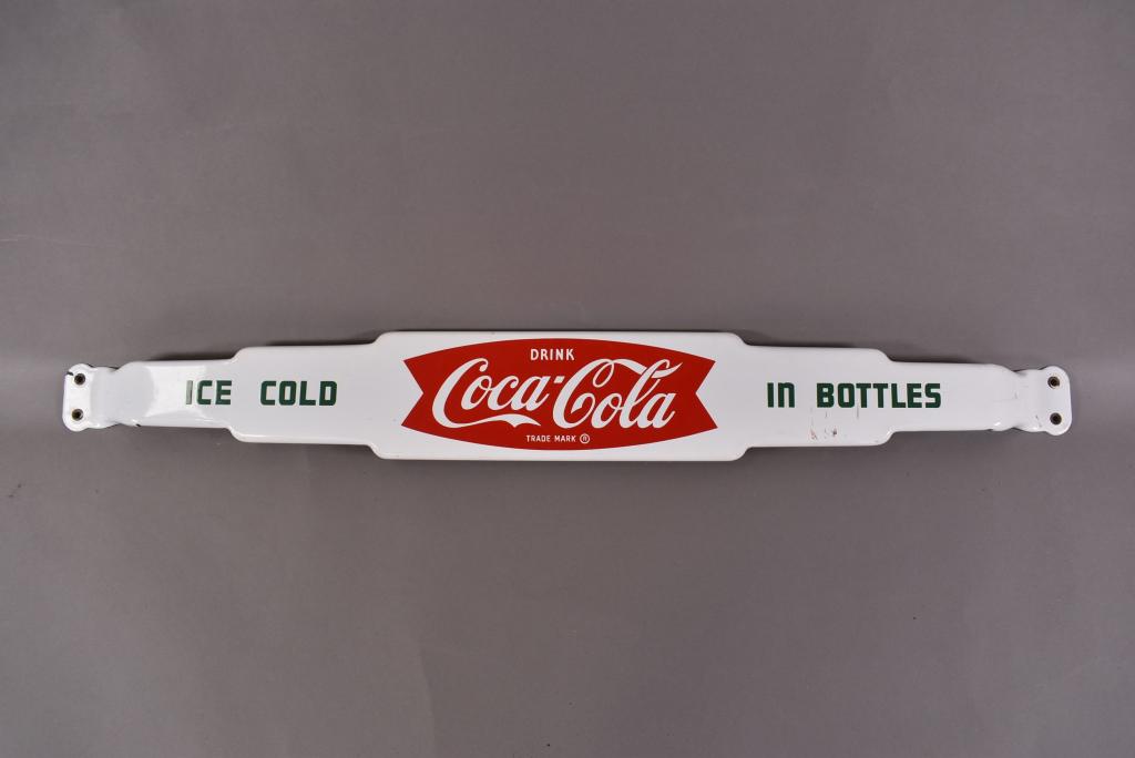 Drink Coca-Cola in Fish Tail Logo Porcelain Push (1 of 2)