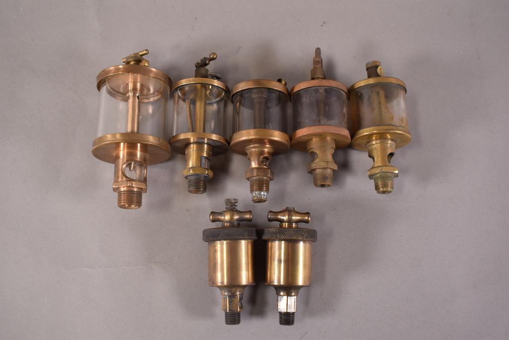 7-Gas Engine Oilers: All in good condition, 5.5"T. or less in size