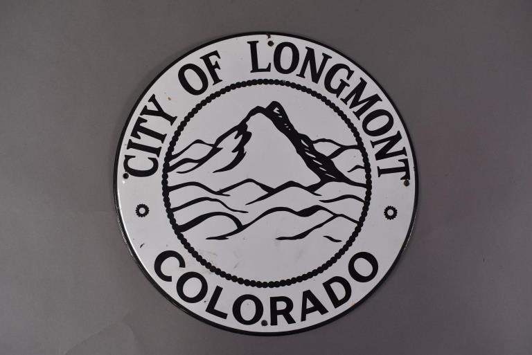 City of Longmont Colorado Porcelain Sign (1 of 2)