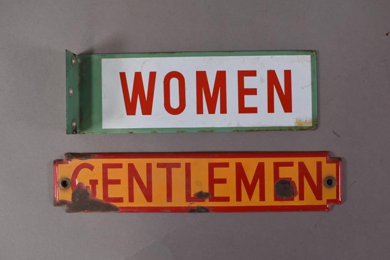 2-Porcelain Rest Room Signs (1 of 2)