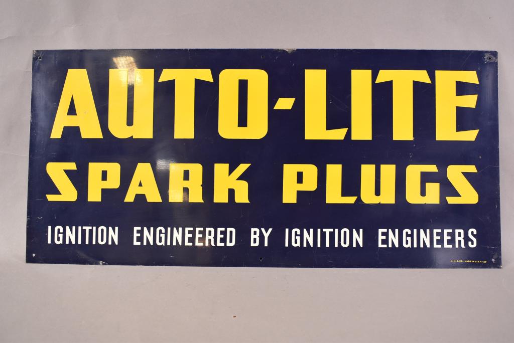 Auto-Lite Spark Plugs Metal Sign (1 of 3)
