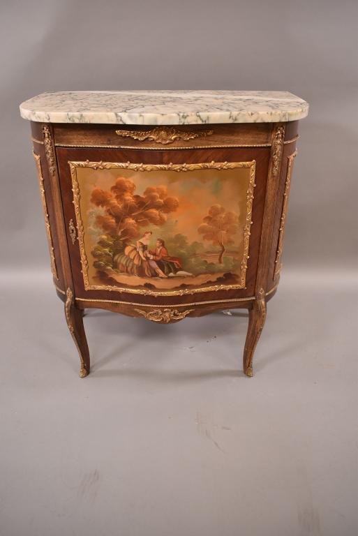 FRENCH STYLE MARBLE TOP COMMODE (1 of 5)