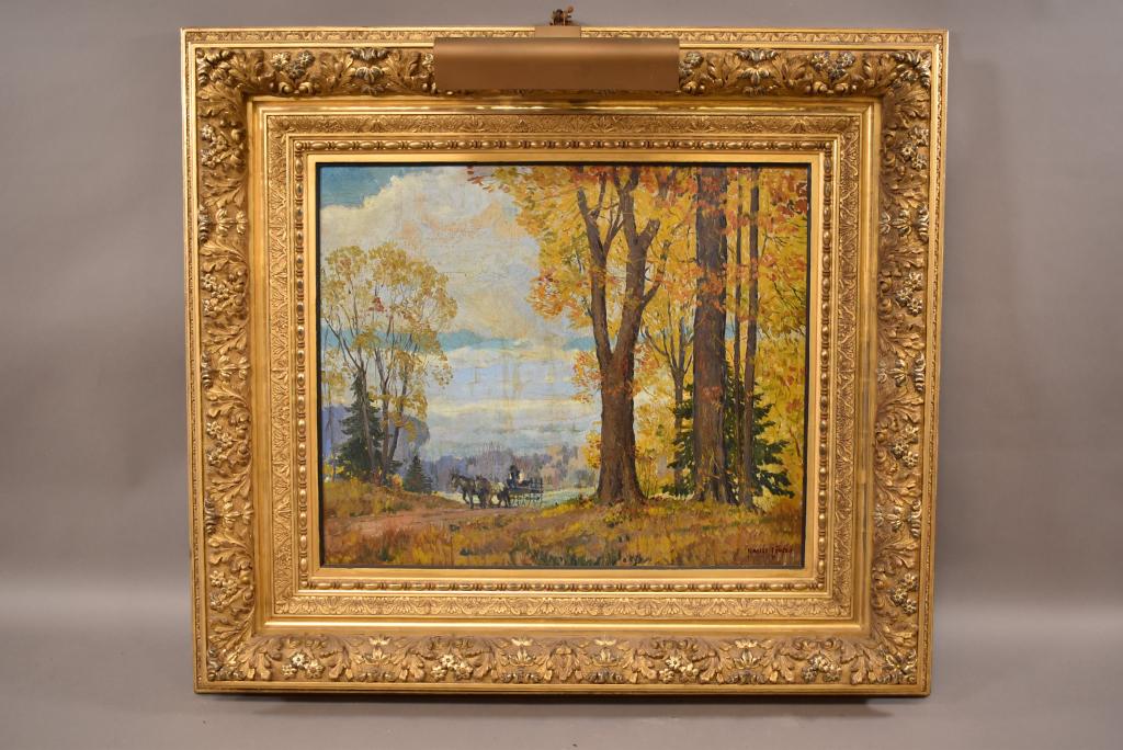 LARGE AUTUMN LANDSCAPE PAINTING (1 of 4)