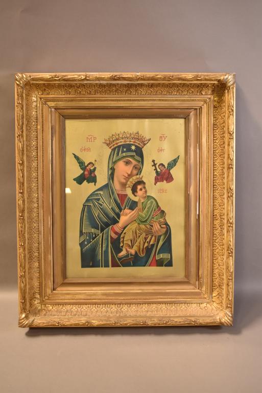 ANTIQUE FRAMED RELIGIOUS ICON (1 of 7)